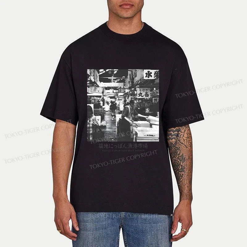 Tokyo-Tiger Tsukiji Fish Market Photo Classic T-Shirt