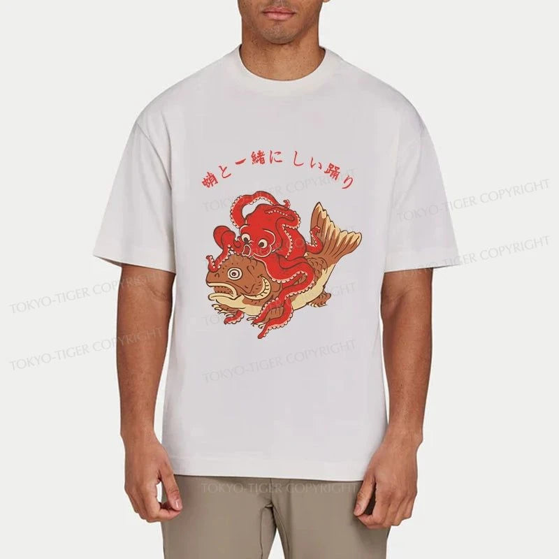 Tokyo-Tiger Octopus And Koi Dance Together Classic T-Shirt