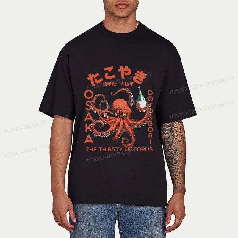 Tokyo-Tiger Octopus Drinks Soju Classic T-Shirt