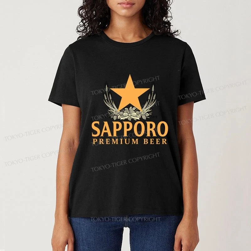 Tokyo-Tiger Sapporo Beer Logo Japanese Classic T-Shirt