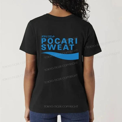 Tokyo-Tiger POCARI SWEAT Blue Front Back Classic T-Shirt