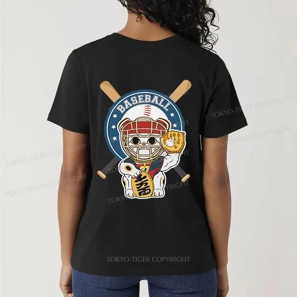 Tokyo-Tiger Janpaese Baseball Cat Front Back Classic T-Shirt