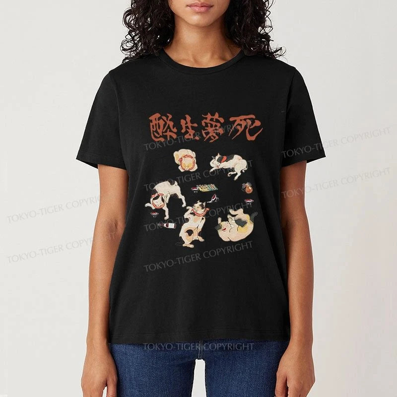 Tokyo-Tiger Drunken Cats Classic T-Shirt