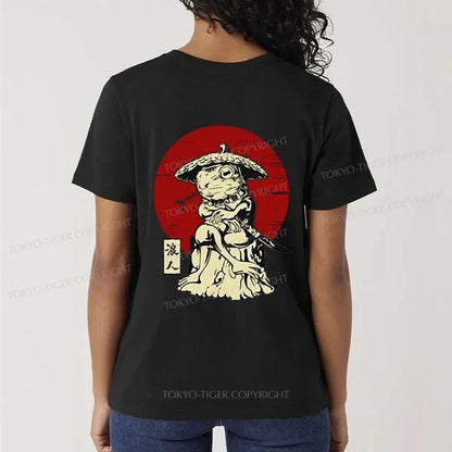 Tokyo-Tiger Rounin Japanese Frog Samurai Front Back Classic T-Shirt