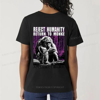 Tokyo-Tiger Reject Humanity Return To Monkey Japan Front Back Classic T-Shirt