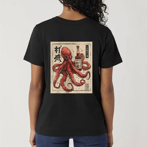 Tokyo-Tiger Osaka Saké Octopus Front Back Classic T-Shirt