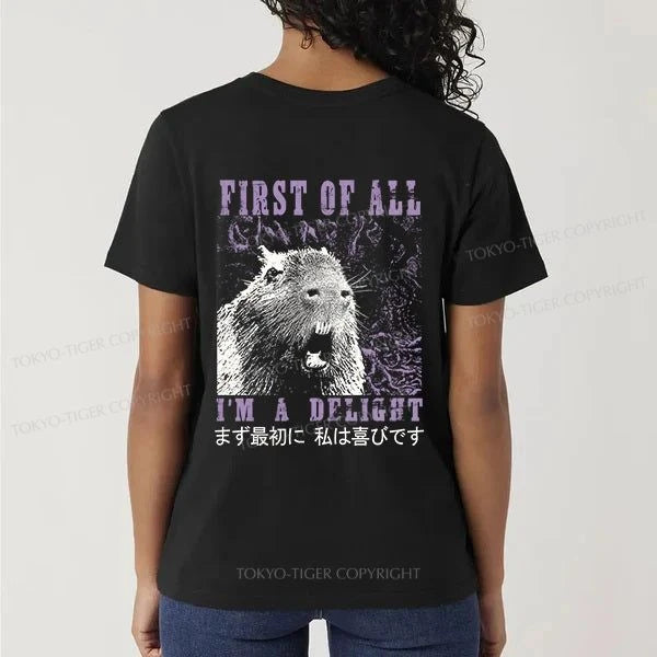 Tokyo-Tiger First Of All I'm A Delight Front Back Classic T-Shirt