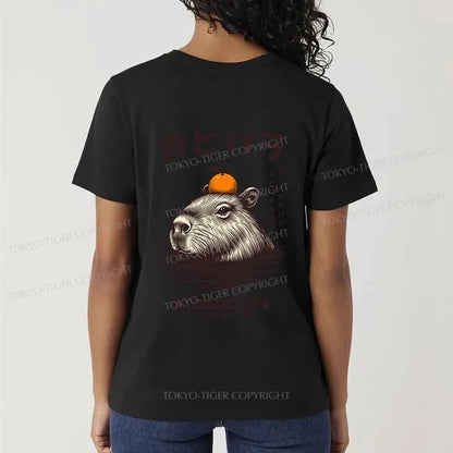 Tokyo-Tiger Capybara Hot Spring Front Back Classic T-Shirt