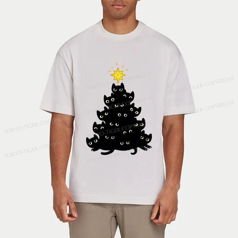 Tokyo-Tiger Black Cat Christmas Tree Classic T-Shirt