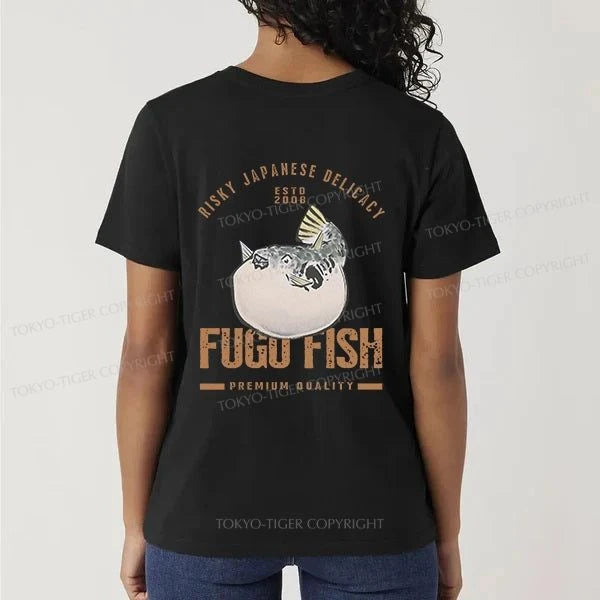 Tokyo-Tiger Fugu Fish Japanese Front Back Classic T-Shirt