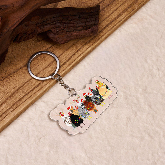 Tokyo-Tiger A Flock Of Christmas Chickens Keychain