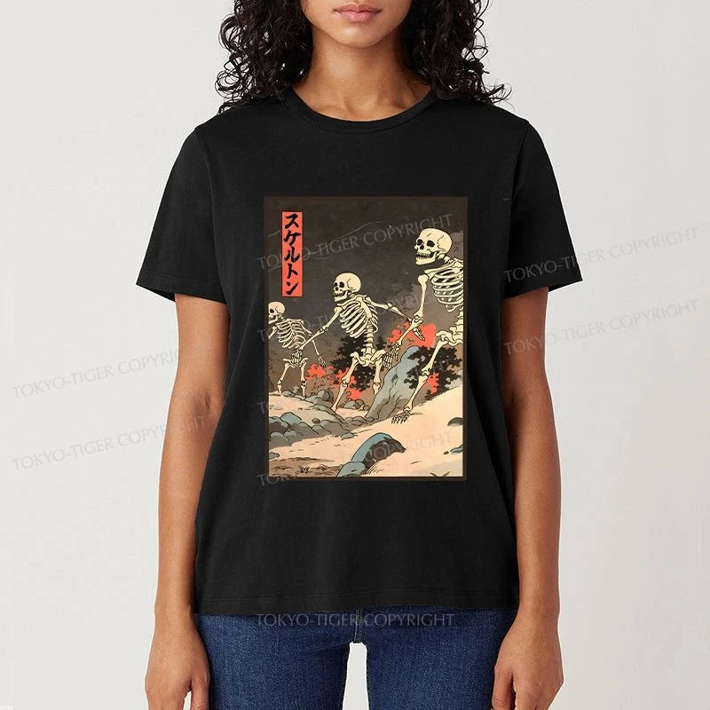 Tokyo-Tiger Japanese Rising Skeletons Classic T-Shirt