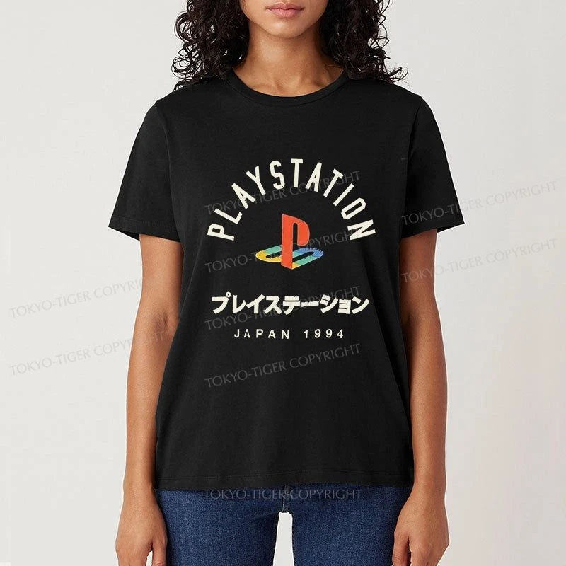 Tokyo-Tiger PlayStation Logo Japan Classic T-Shirt