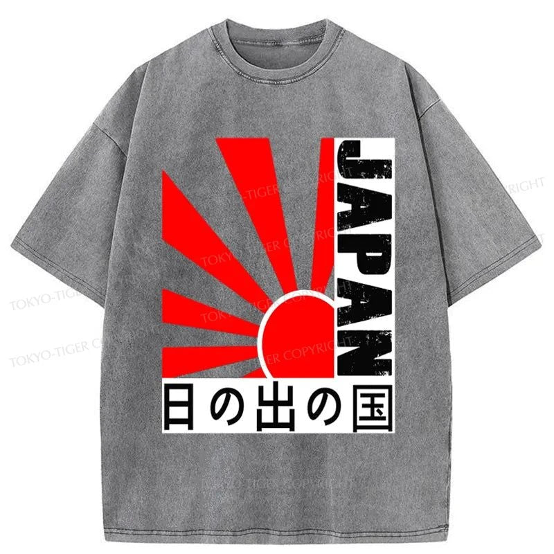 Tokyo-Tiger Country Of Sunrise Japan Sun Washed T-Shirt