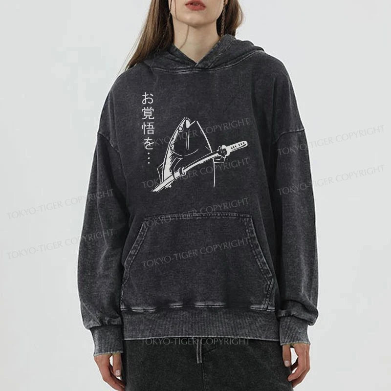 Tokyo-Tiger The Fish With The Knife Japanese Washed Hoodie