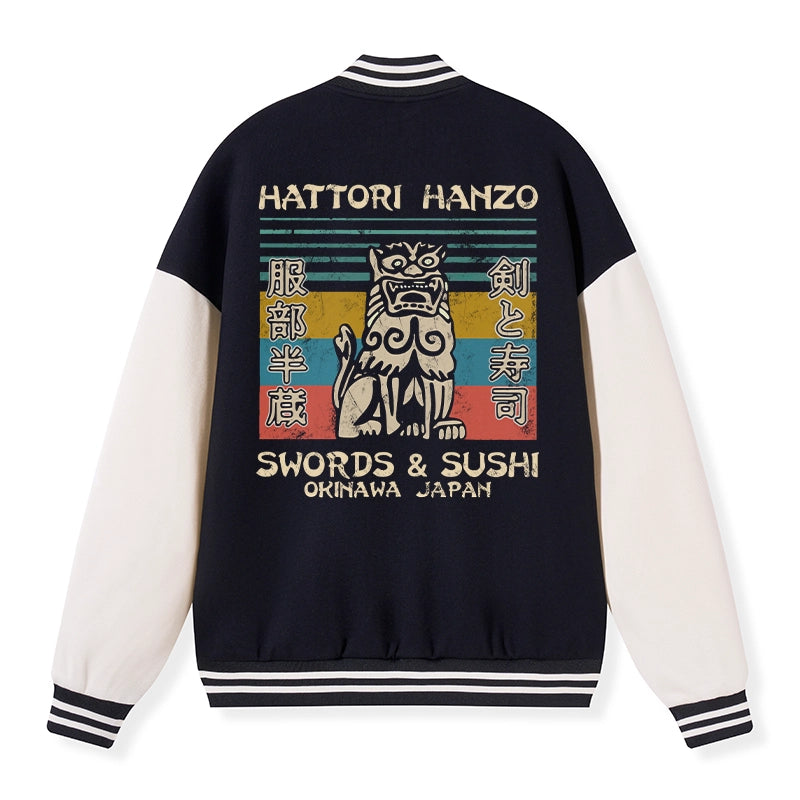 Tokyo-Tiger Hattori Hanzo Embroidery Varsity Jacket