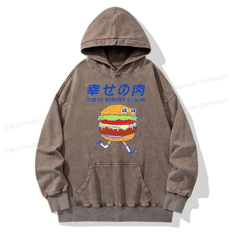 Tokyo-Tiger Tokyo Burger Run Japanese Washed Hoodie