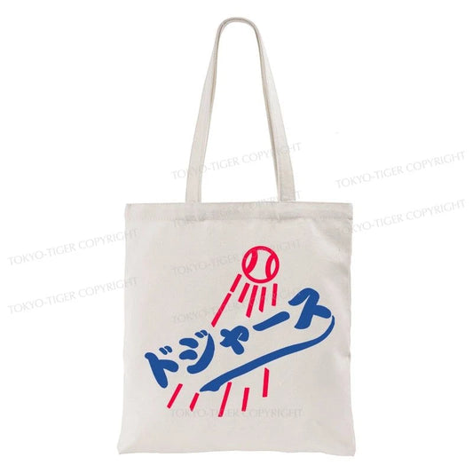 Tokyo-Tiger LA Dodgers Japanese Logo Tote Bag