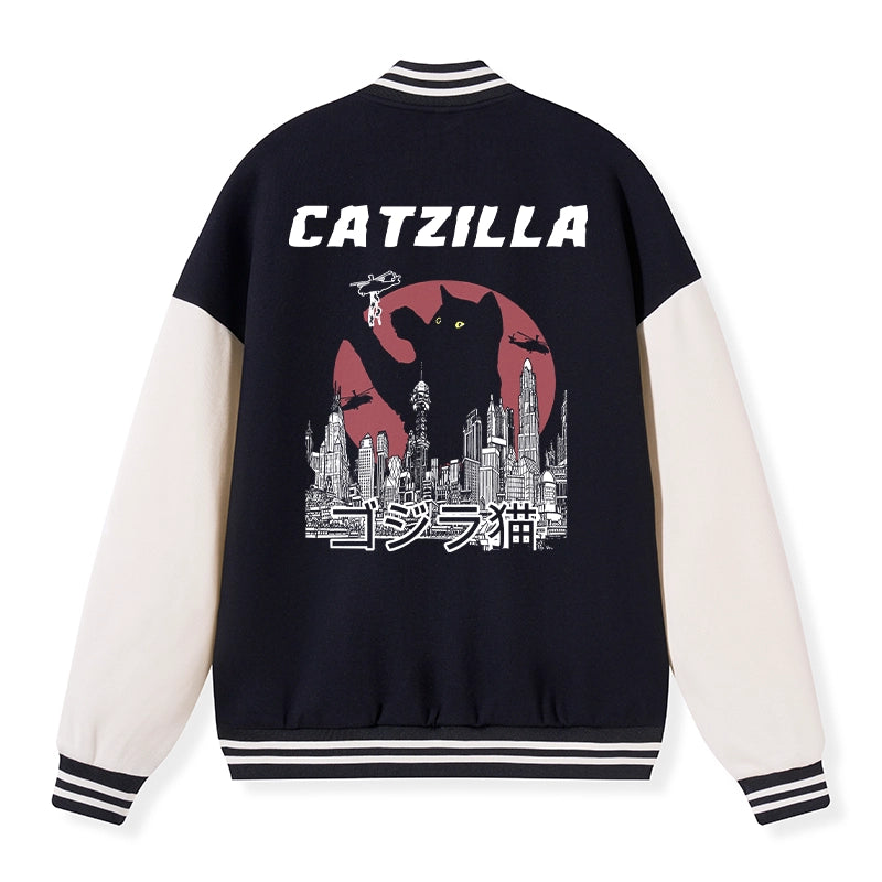 Tokyo-Tiger Catzilla Vintage Embroidery Varsity Jacket