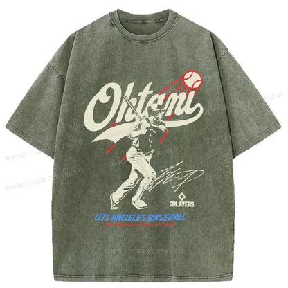 Tokyo-Tiger Shohei Ohtani Retro Japanese Washed T-Shirt