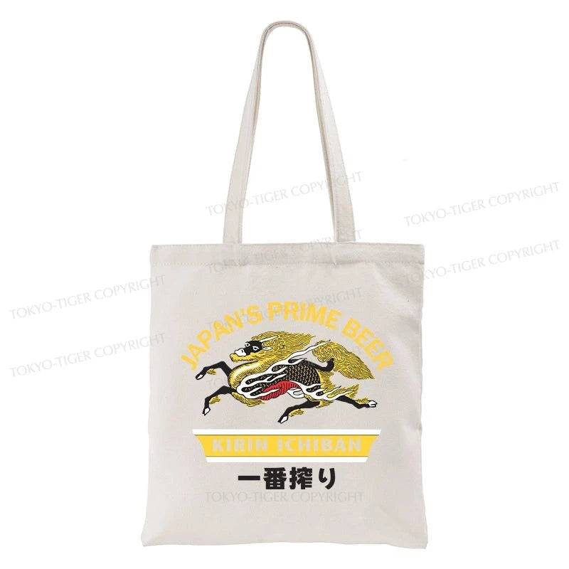 Tokyo-Tiger Kirin Ichiban Beer Logo Japanese Tote Bag