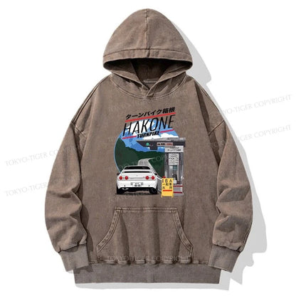 Tokyo-Tiger Hakone Nissan Skyline R32 JDM Washed Hoodie