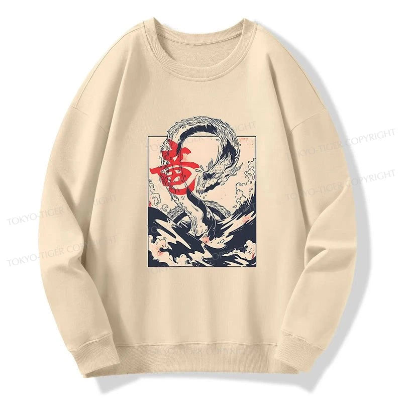 Tokyo-Tiger Sea Dragon Japanese Sweatshirt