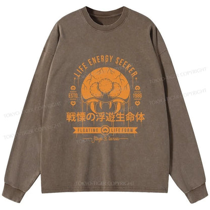 Tokyo-Tiger The Dangerous Larva Washed Long Sleeve T-Shirt