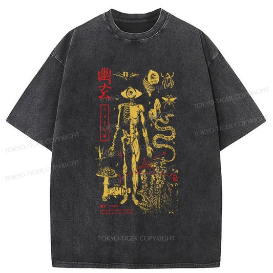 Tokyo-Tiger Spooky Ghost Japanese Washed T-Shirt