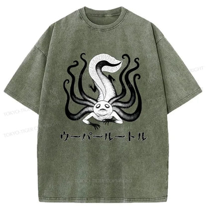 Tokyo-Tiger Terrifying Salamander Japanese Washed T-Shirt