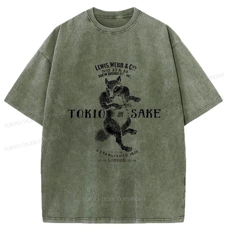 Tokyo-Tiger Japanese Sake Washed T-Shirt