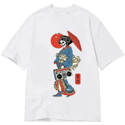 Tokyo-Tiger Gesha Skull Japanese Art Classic T-Shirt