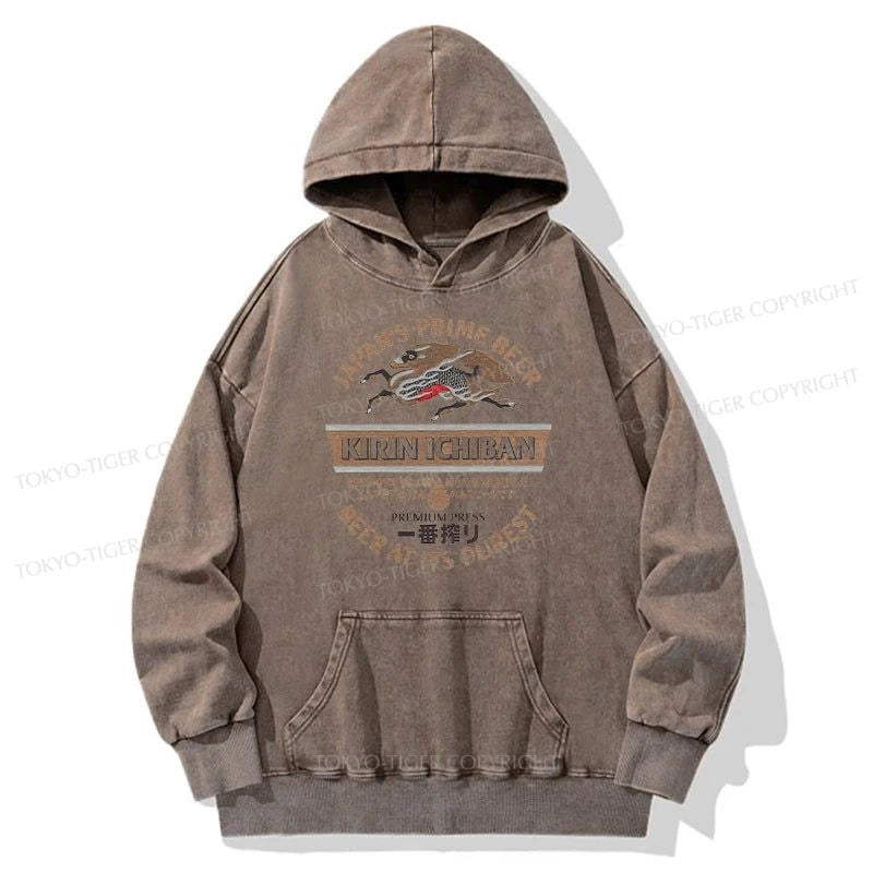 Tokyo-Tiger Kirin Ichiban Beer Japan Washed Hoodie