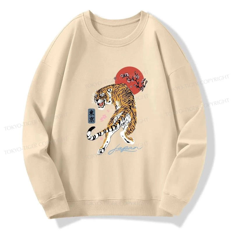 Tokyo-Tiger Tiger Blossom Japanese Sakura Sweatshirt