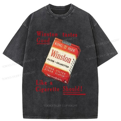 Tokyo-Tiger Winston Cigarettes Japanese Washed T-Shirt