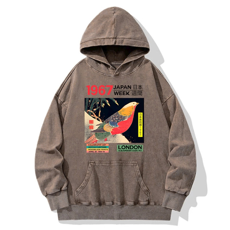 Tokyo-Tiger Art Studio Exhibition Japanese Washed Hoodie