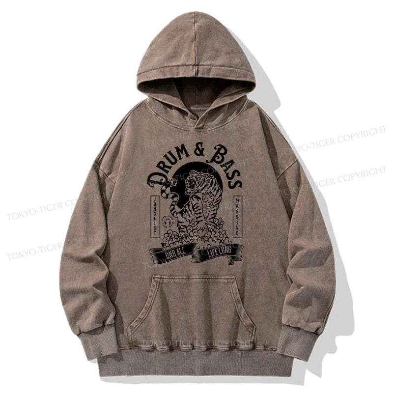 Tokyo-Tiger Drum & Bass Tiger Washed Hoodie