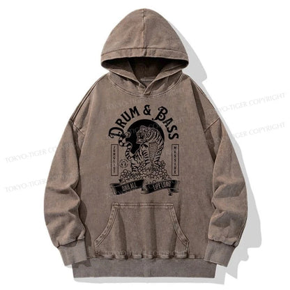 Tokyo-Tiger Drum & Bass Tiger Washed Hoodie