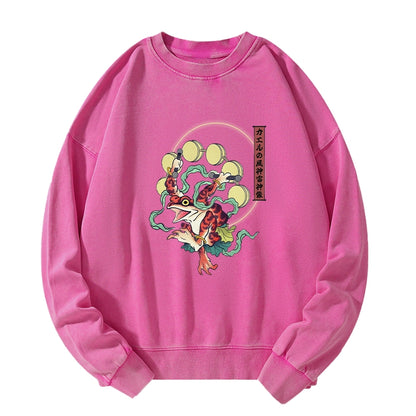 Tokyo-Tiger Frog Monster Japanese Washed Sweatshirt