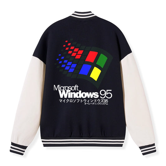 Tokyo-Tiger Windows 95 Logo Embroidery Varsity Jacket