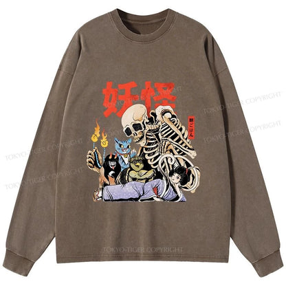 Tokyo-Tiger The Yokai Club Washed Long Sleeve T-Shirt