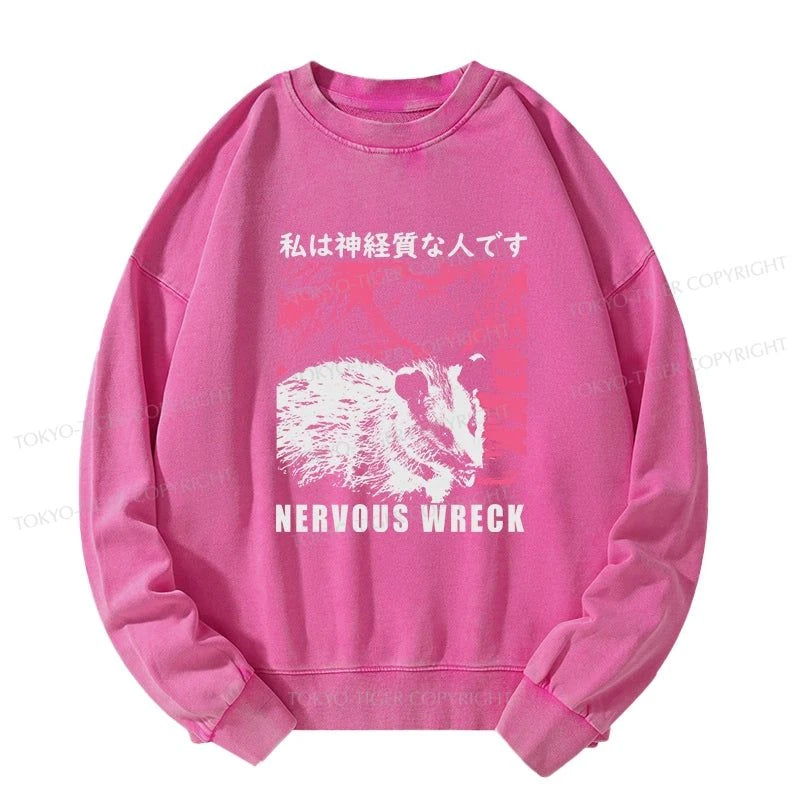 Tokyo-Tiger Nervous Wreck Washed Sweatshirt