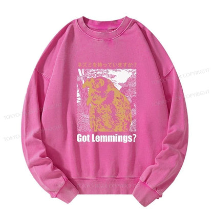 Tokyo-Tiger Do You Have Lemmings Japanese Washed Sweatshirt