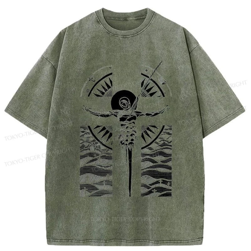 Tokyo-Tiger Fallen Angels Cross Manga Washed T-Shirt