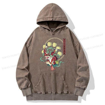 Tokyo-Tiger Frog Monster Japanese Washed Hoodie