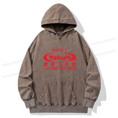 Tokyo-Tiger Yakult Logo Washed Hoodie