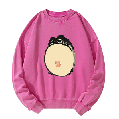 Tokyo-Tiger Grumpy Frog Japanese Washed Sweatshirt