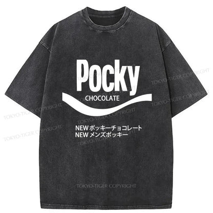 Tokyo-Tiger Pocky Logo Washed T-Shirt