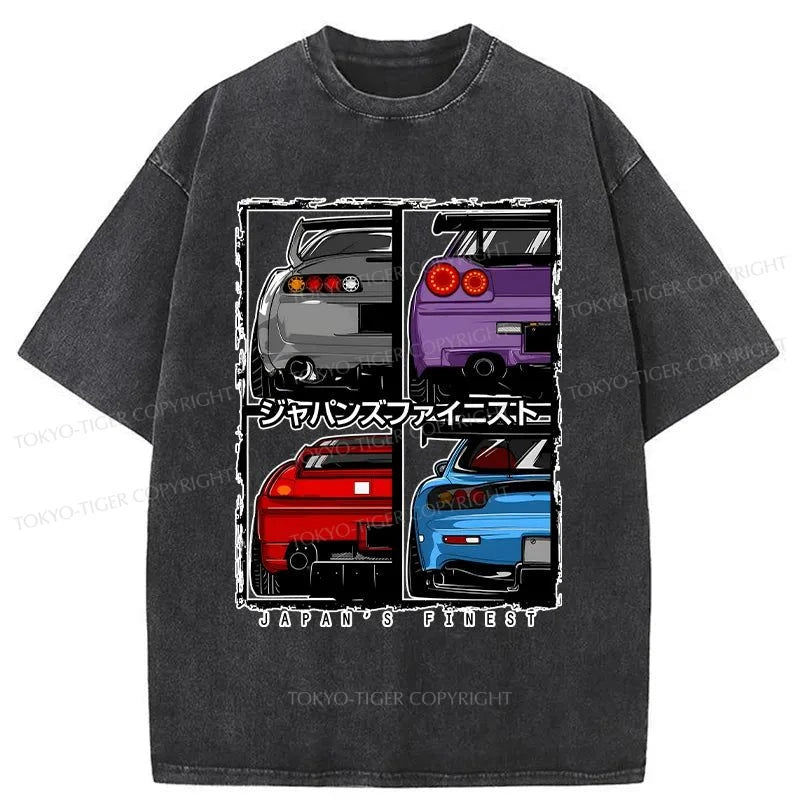 Tokyo-Tiger Japanese Car Washed T-Shirt