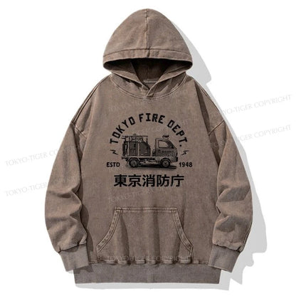 Tokyo-Tiger Tokyo Fire Dept Washed Hoodie